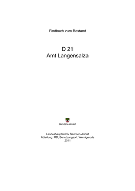 D 21 Amt Langensalza