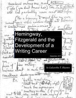 Hemingway, Fitzgerald and the Development of a Writing Career