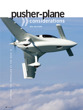 Pusher Plane Considerations