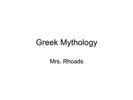 Greek Mythology