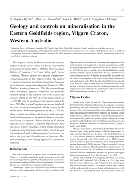 Geology and Controls on Mineralisation in the Eastern Goldfields Region, Yilgarn Craton, Western Australia