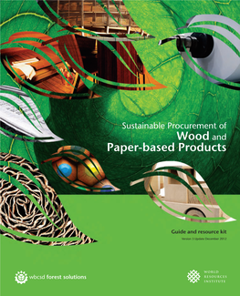 Sustainable Procurement of Wood and Paper-Based Products