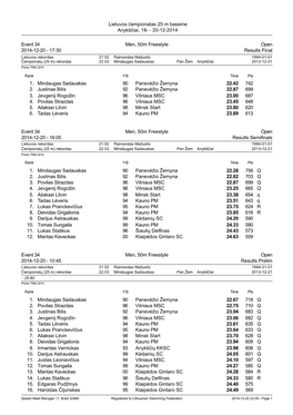 20-12-2014 Event 34 Men, 50M Freestyle Open 2014-12-20