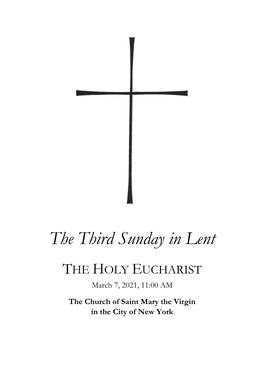 The Third Sunday in Lent