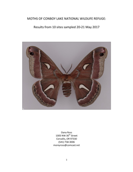 Moths of the Malheur National Wildlife Refuge