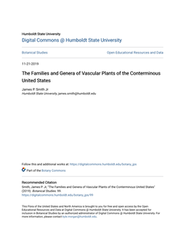 The Families and Genera of Vascular Plants of the Conterminous United States