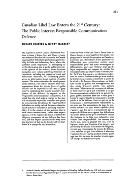 The Public Interest Responsible Communication Defense