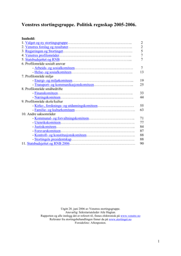 Politisk Regnskap 2005-2006