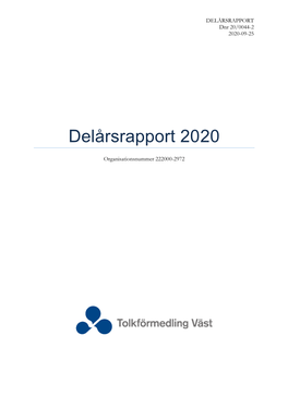 Delårsrapport 2020