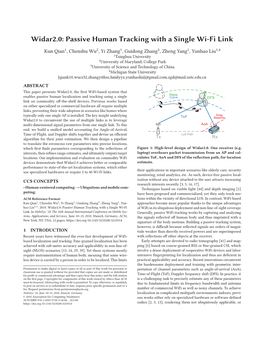 Widar2.0: Passive Human Tracking with a Single Wi-Fi Link