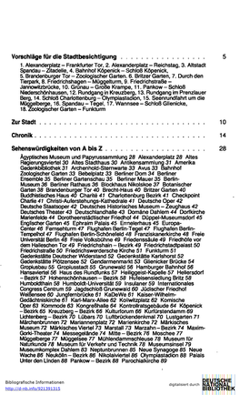 Vorschläge Für Die Stadtbesichtigung Zur Stadt Chronik