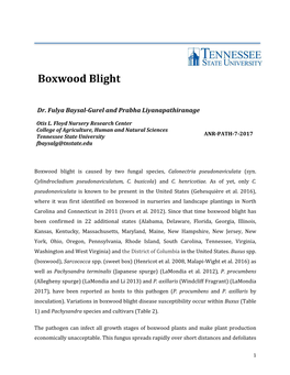 Boxwood Blight Factsheet.Pdf