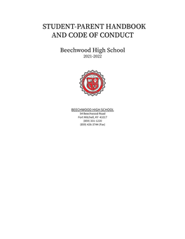Student-Parent Handbook/Code of Conduct