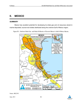 II. Mexico EIA/ARI World Shale Gas and Shale Oil Resource Assessment