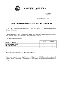 Piano Di Sviluppo Rurale (PSR) 2014/2020