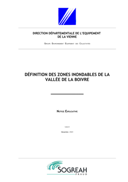 Définition Des Zones Inondables De La Vallée De La Boivre