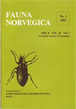 Fauna Norvegica, Ser. B. 30