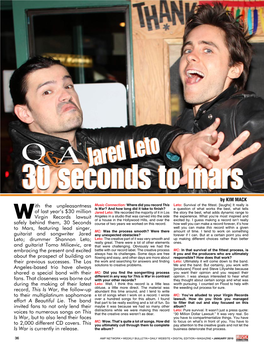 30 Seconds to Mars Q&A