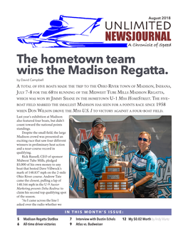 The Hometown Team Wins the Madison Regatta