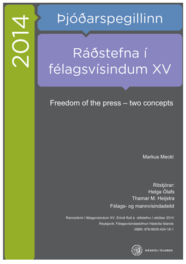 Freedom of the Press – Two Concepts