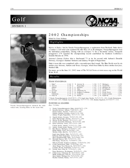 2002 NCAA Spring Championships Records Book