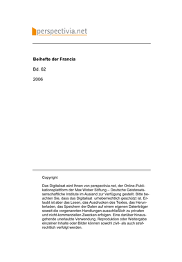 Beihefte Der Francia Bd. 62 2006