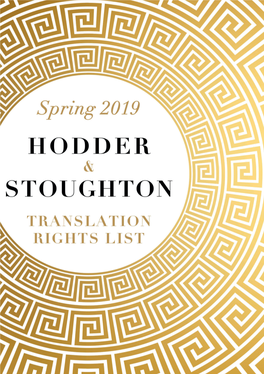 Hodder & Stoughton Translation Rights List
