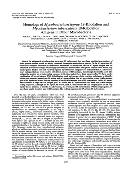 Antigens in Other Mycobacteria ROGER J