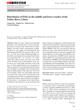 中国科技论文在线 Environ Monit Assess (2007) 124:277–287 DOI 10.1007/S10661-006-9225-6