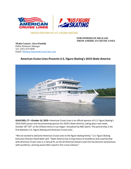 American Cruise Lines Presents U.S. Figure Skating's 2019 Skate America