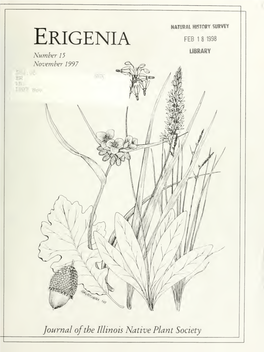 Erigenia : Journal of the Southern Illinois Native Plant Society