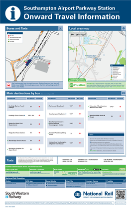 Southampton Airport Parkway Station I Onward Travel Information Buses and Taxis Local Area Map