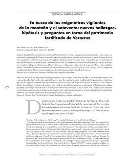 Nuevos Hallazgos, Hipótesis Y Preguntas En Torno Del Patrimonio Fortifcado De Veracruz