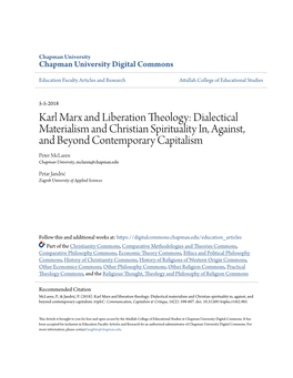 Karl Marx and Liberation Theology
