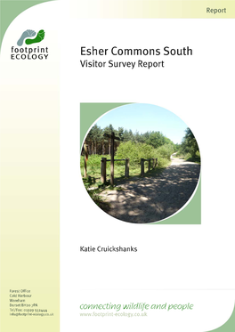 Esher Visitor Survey, 2010. Elmbridge Borough Council / Footprint Ecology