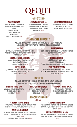 Lunch/Dinner Menu