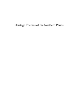 Heritage Themes of the Northern Plains