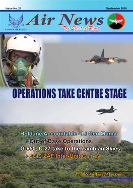 Zambia Air Force Commander, Lt Gen David Muma