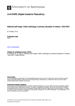 Celtic Mythology in Primary Education in Ireland, 1924-2001 Dr