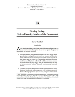 National Security, Media, and the Govenrment