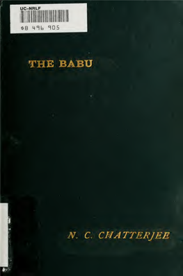 English Translation of "The Babu", a Bengali Society Farce
