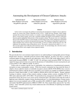 Automating the Development of Chosen Ciphertext Attacks