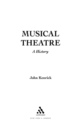 MUSICAL THEATRE a History