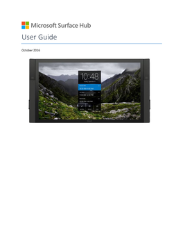 Microsoft Surface Hub User Guide