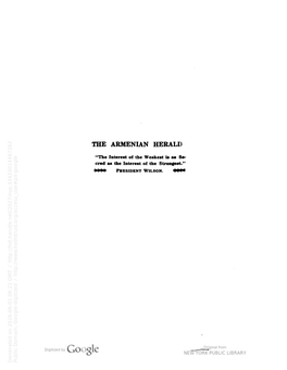 The Armenian Herald / Armenian National Union of America