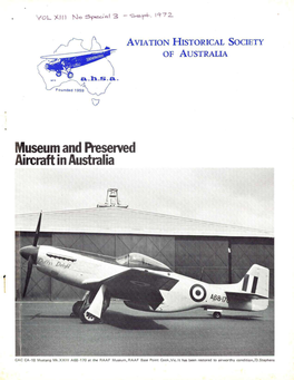 Museumand Fveserved Aircraftinaustralia