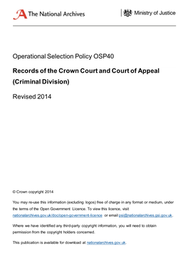 OSP40 Records of the Crown Court and Court