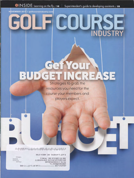 GOLF COURSE INDUSTRY (ISN 1054-0644) Is Published Monthly
