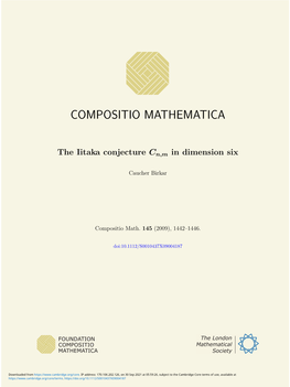 The Iitaka Conjecture Cn,M in Dimension Six