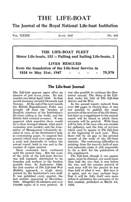 The Journal of the Royal National Life-Boat Institution